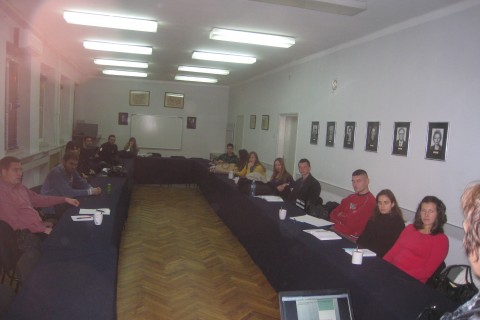 With the students from the Faculty of Security Studies